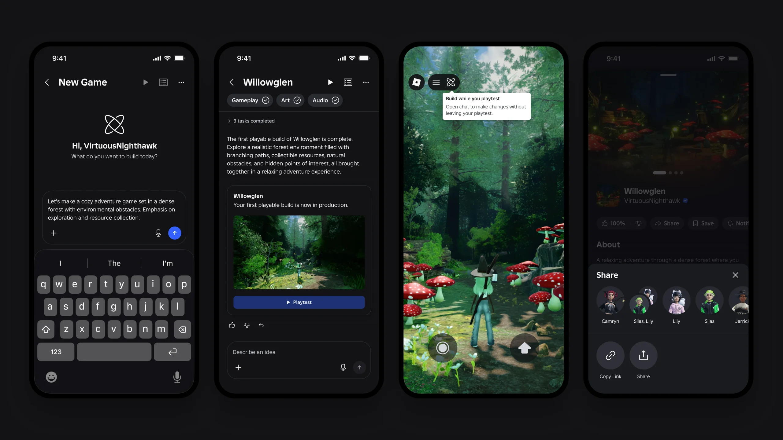 Roblox Build, la nueva pestaña de creación con IA dentro de la app de Roblox